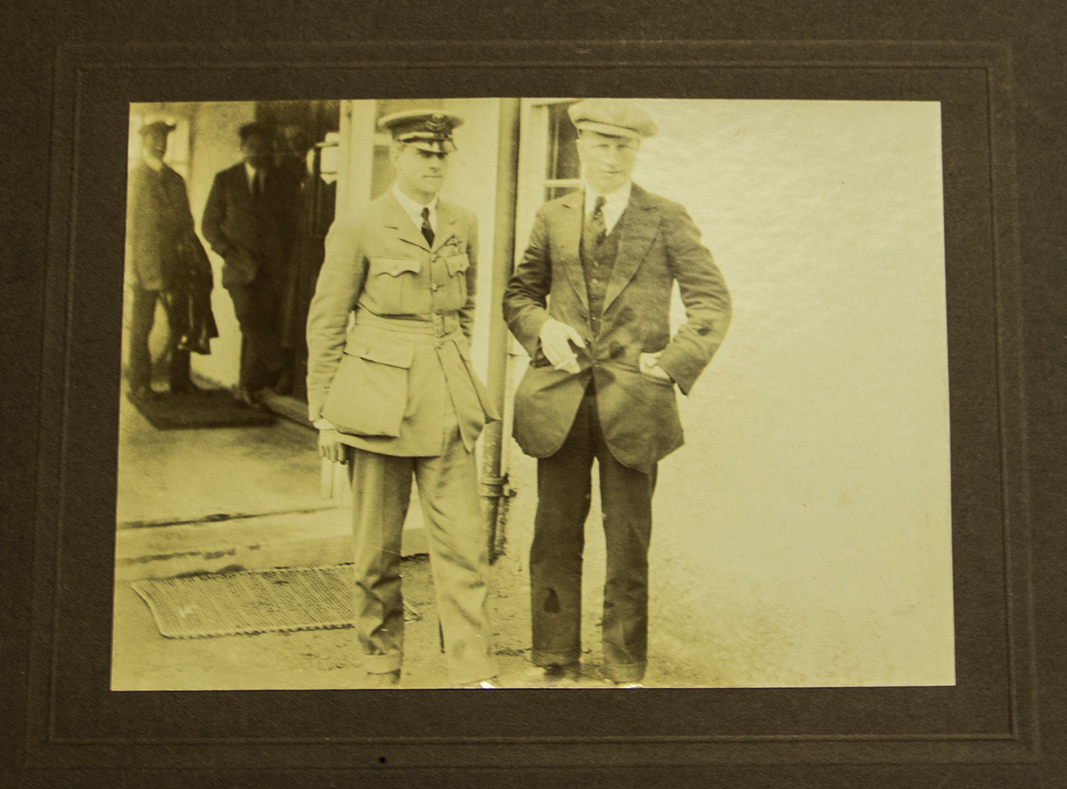 Grampa on the right at the back  in the door